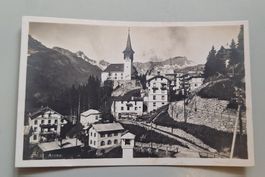 AK CP Arosa Kirche alte Häuser Nahansicht Dorfteil GR