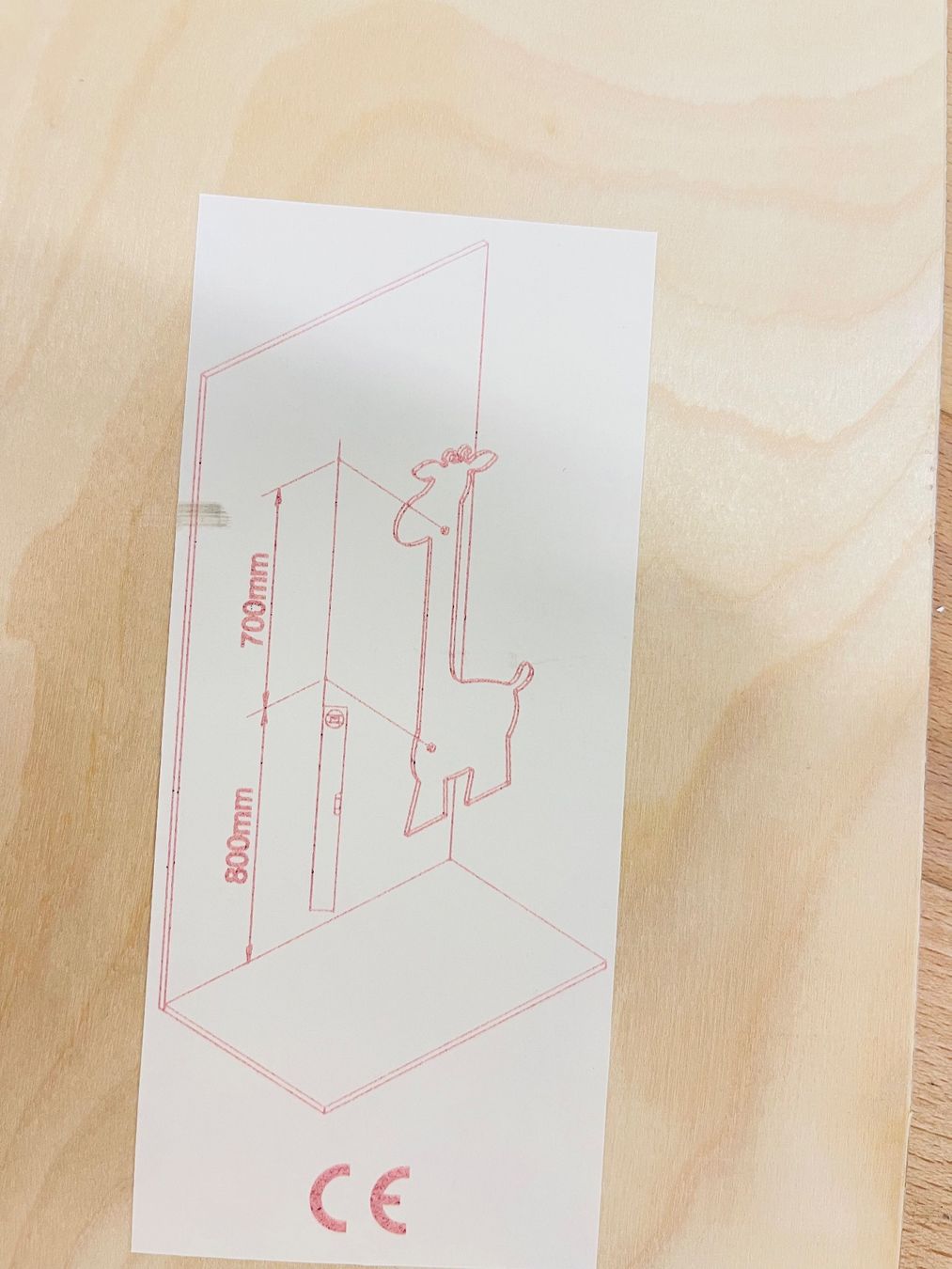 Messen: Kinder-Messlatte, Holz, Pferde Motiv, neu – Neu (gemäss Beschreibung) aus Olten von ELHANDEL 4