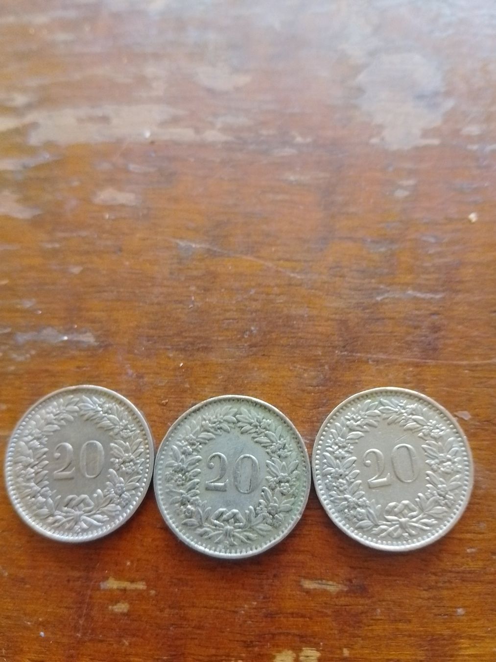 Tutti le monete: 3 x 20 cts 1939 + 1944 + 1955 – Usato da yverdon-les-bains venduto da polochristophe 1