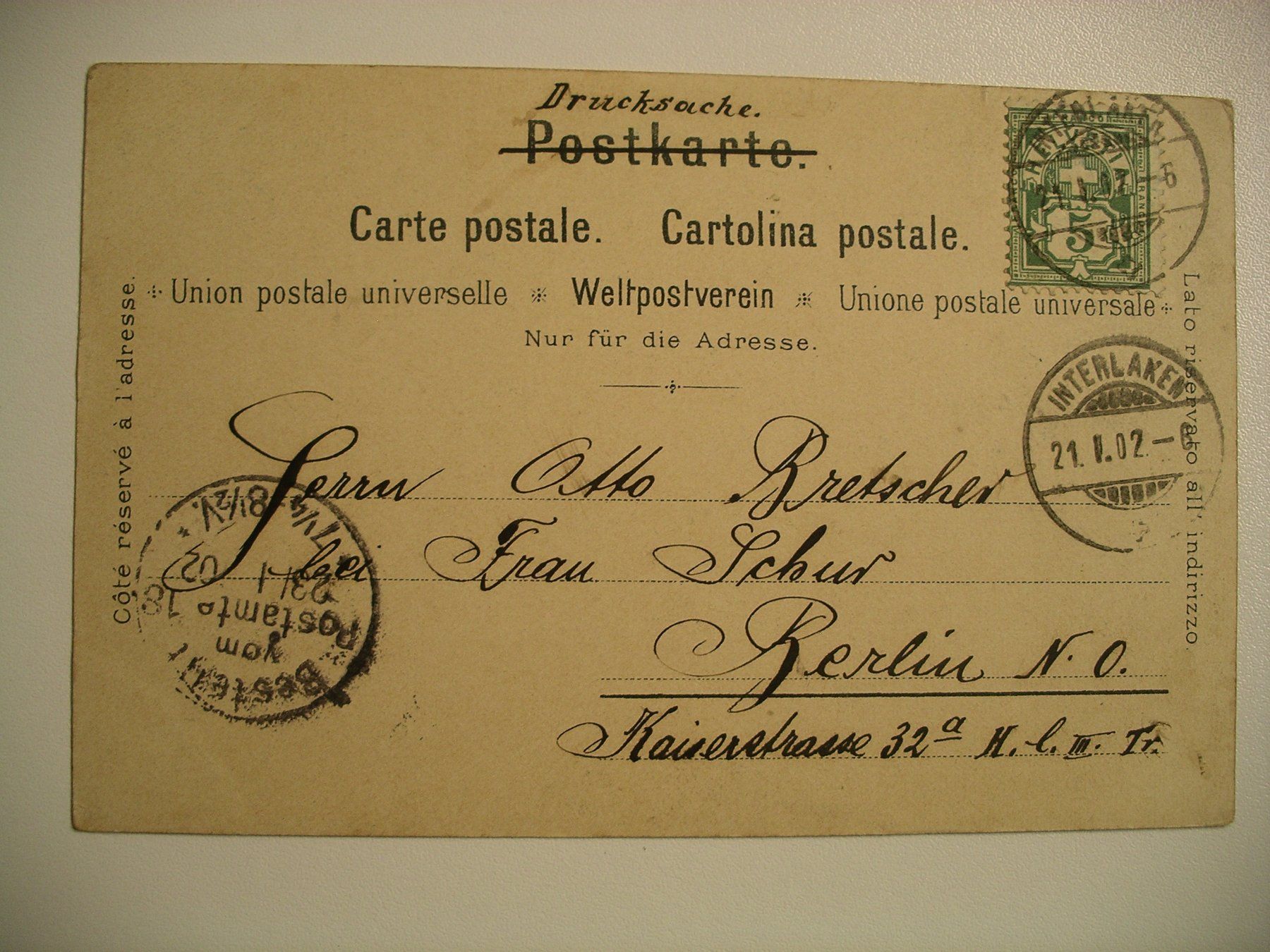 Cartoline postali: farbigeLithoAK  WENGERNALP – Usato da Oberhofen am Thunersee venduto da luuping99 1