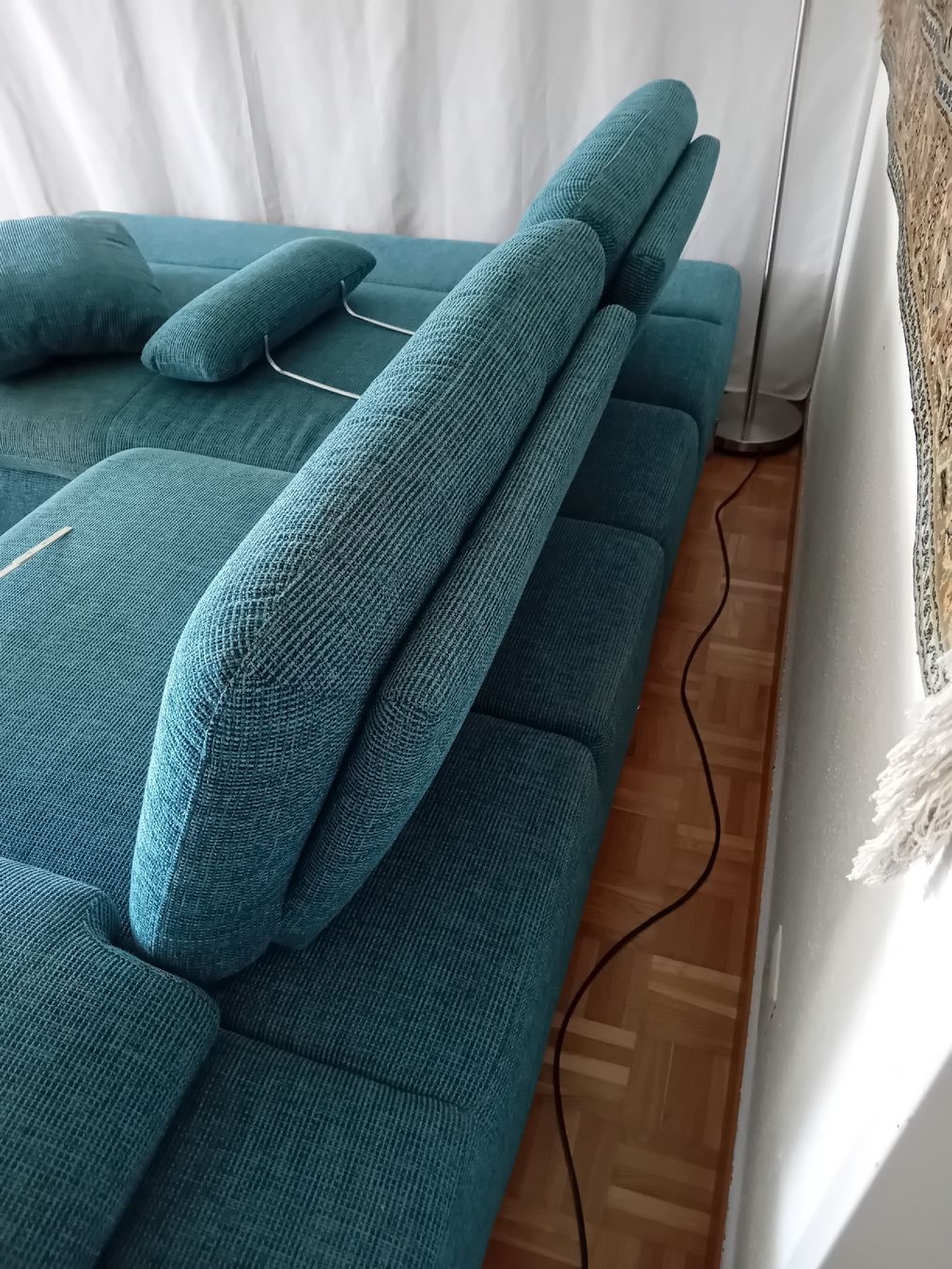 Divani: Eck-Schlafsofa türkisblau – Usato da Zürich venduto da Gillheri 7