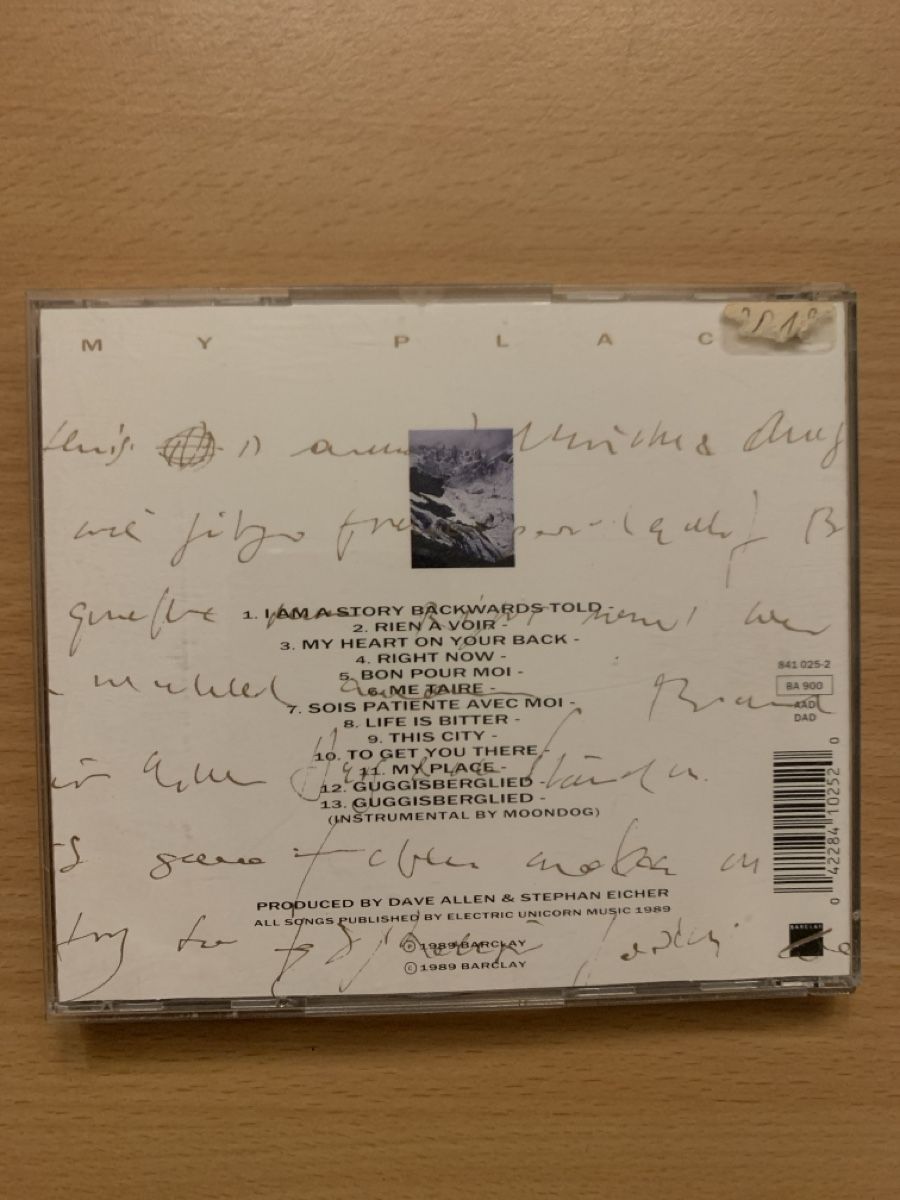 CDs: CD album Stephan Eicher My Place  – Gebraucht aus Salavaux von Lune_Diurne 1
