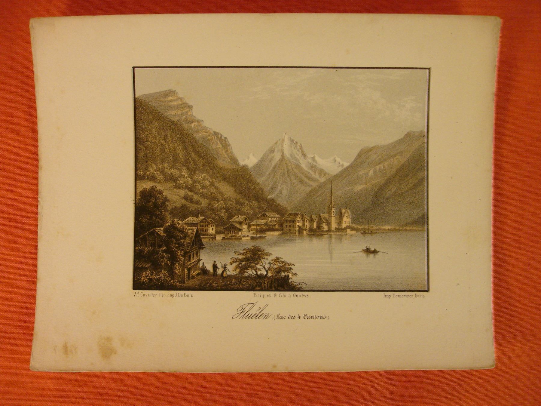 Foto & Immagini: FLÜELEN, FARBLITHOGRAPHIE UM 1850 – Usato da Grüningen venduto da Kartensammler