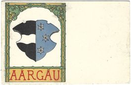 Aargauer Wappen, AK nach Frankreich