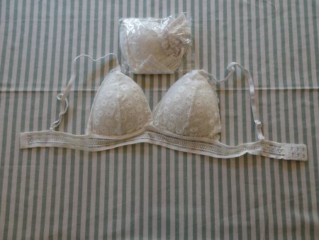 2 Stk. (1xneu) weisse Bustier / BH Brust Pads Gr. S - 225243