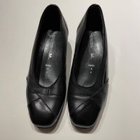 Elegante THERESIA Damenschuhe Gr. 4 schwarz teils Lackleder