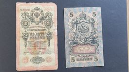Russland. 5 und 10 Rubel 1909.