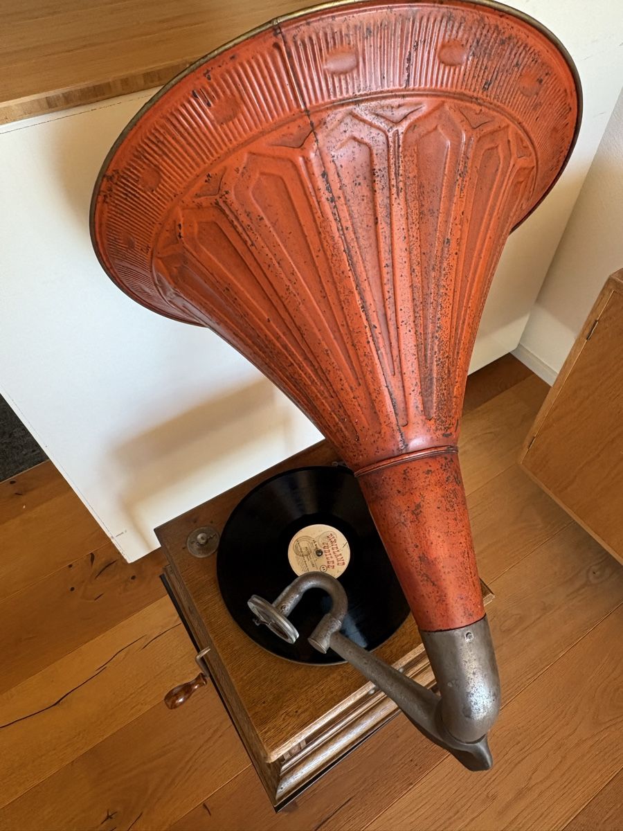 Giradischi: Schönes Trichtergramophon  – Usato da Buus venduto da Frodo24 3