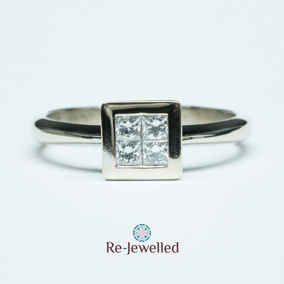 Ringe: Fingerring Weissgold 18k mit Diamanten – Gebraucht aus Bülach von Re-Jewelled 5