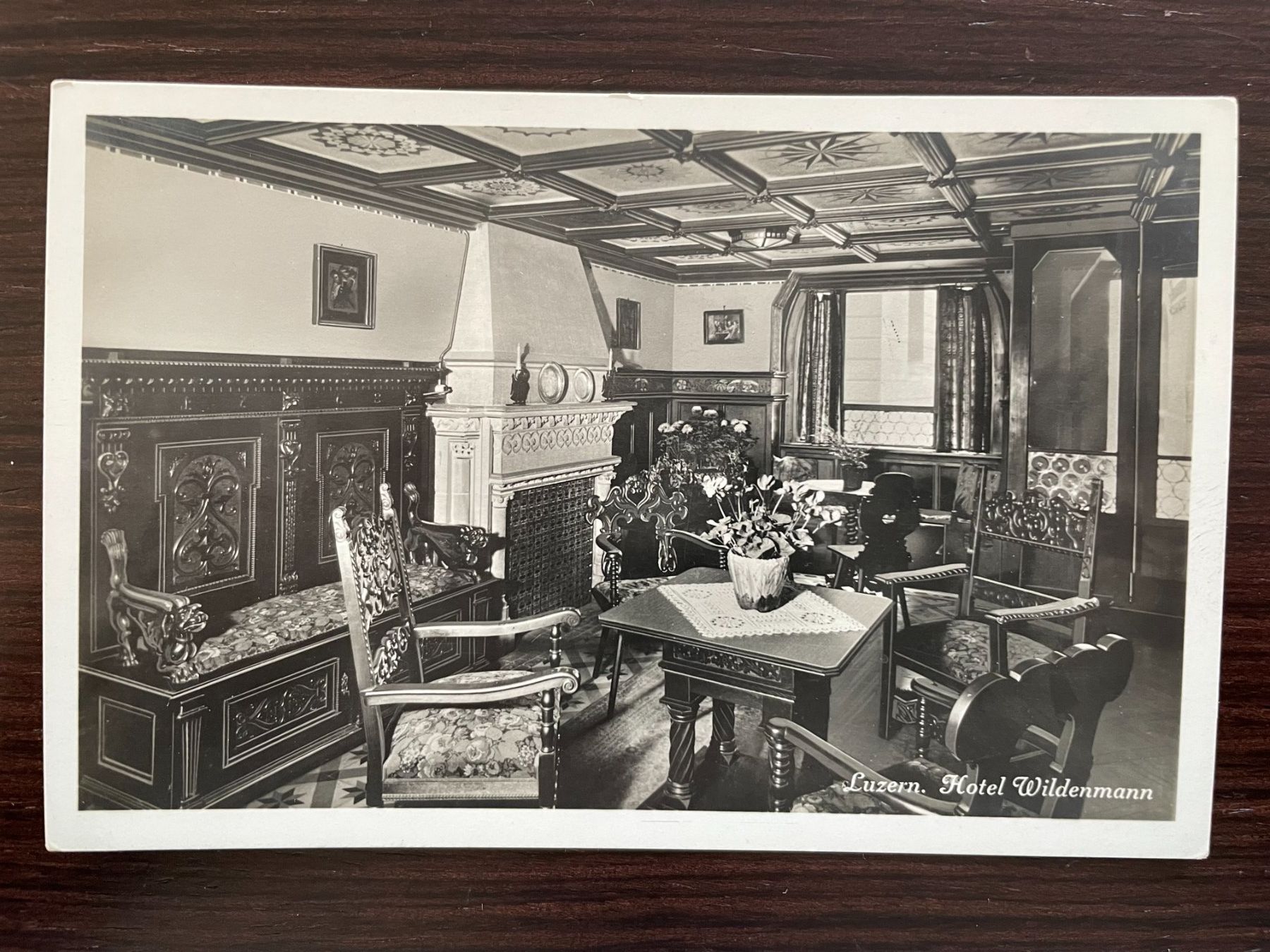 Ansichtskarten: LUZERN Hotel Wildenmann, Innenansicht – Gebraucht aus Wald ZH von TLILEF