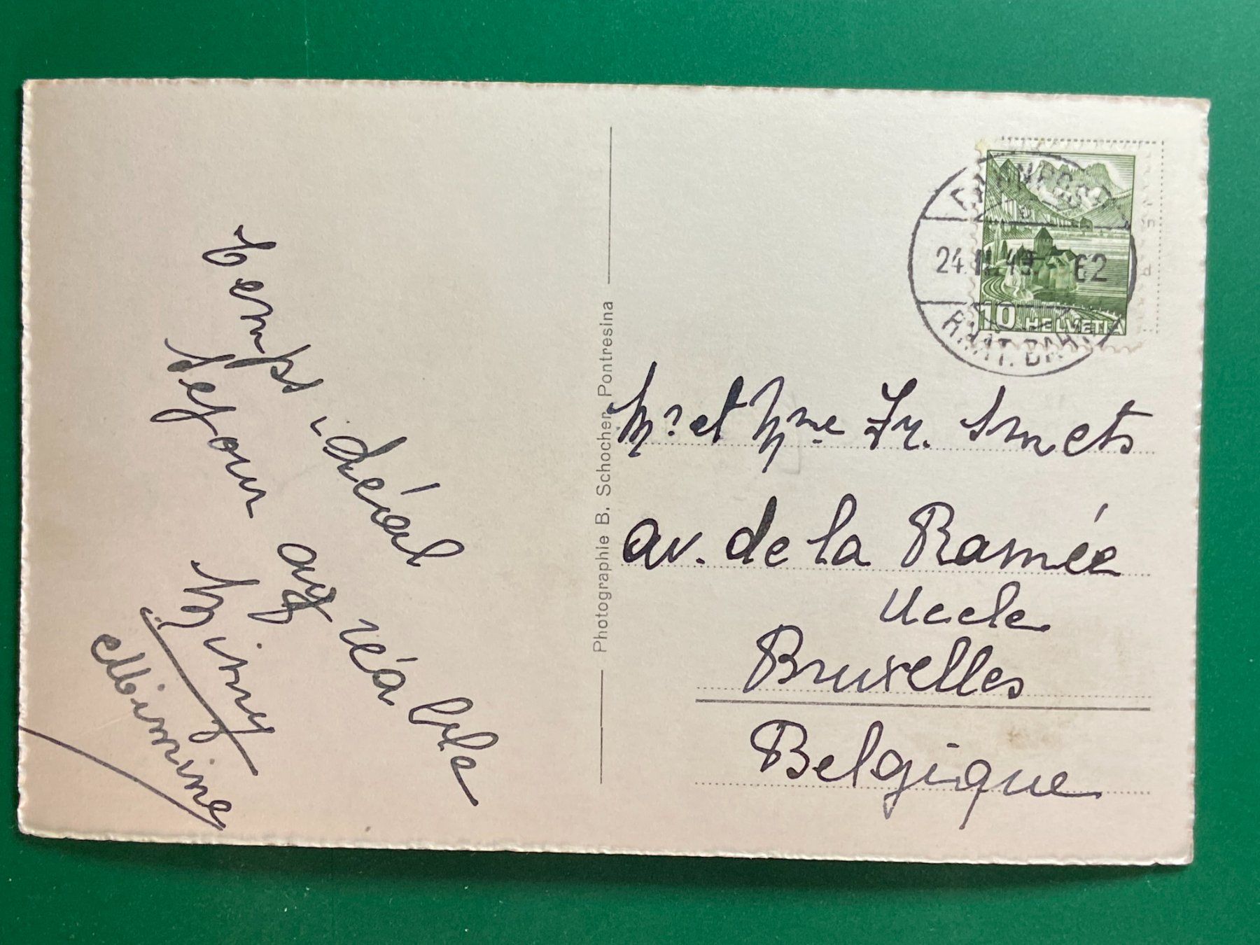 Cartoline postali: Skifahrer im Rosegtal – Usato da Steg VS venduto da danwer74 1
