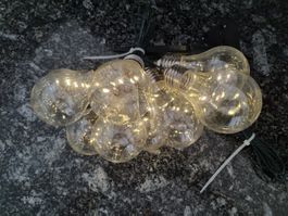 Lichterkette Solar für draussen mit 10 Lampen