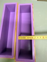 Seifenformen Silikon Violett Holz 2 Stk. ca. 26x7x6cm