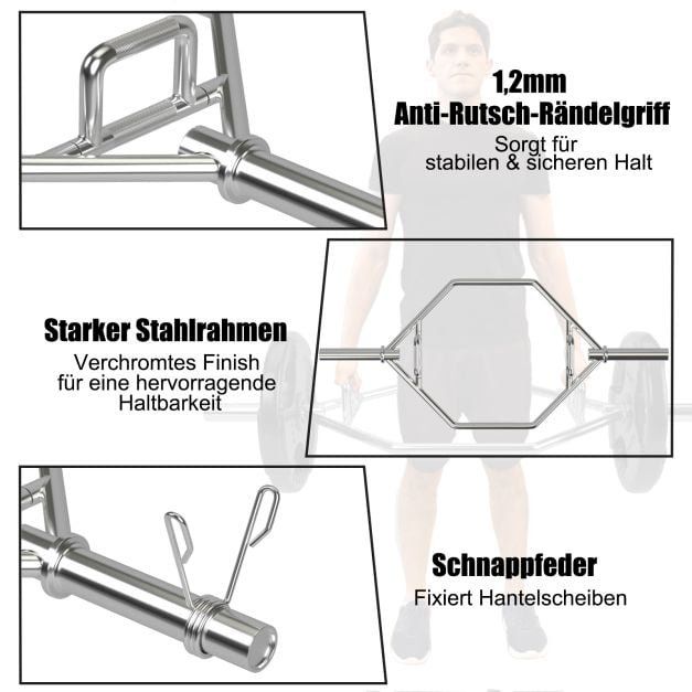 Manubri & Pesi: Trap Bar 50mm Aufnahme Silber – Nuovo e nell'imballaggio originale da Bottighofen venduto da zaap 4