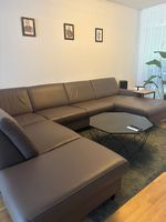 Hochwertige Echtleder-Wohnlandschaft U-Form