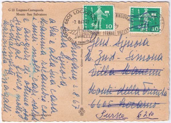 Cartes postales: Lugano mit San Salvatore – D'occasion à Binningen par Mountainrider 1
