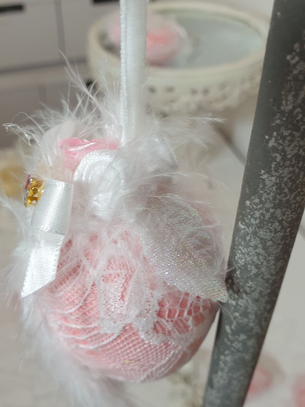 Tutte le decorazioni: Ostereier, Shabby Chic Deko Eier Spitze Ostern Osterbaum – Nuovo e nell'imballaggio originale da Gossau ZH venduto da Goes05 3