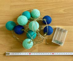 Gemütliche Lichterkette, blau-türkis, Batteriebetrieben
