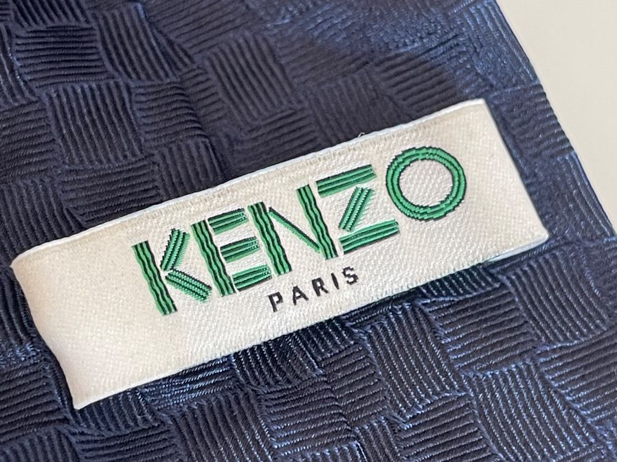 Kenzo Cravatte: KENZO PARIS Krawatte | Schmal & Modern | 100% Seide | Blau – Usato da Zürich venduto da Recode.Fashion 8