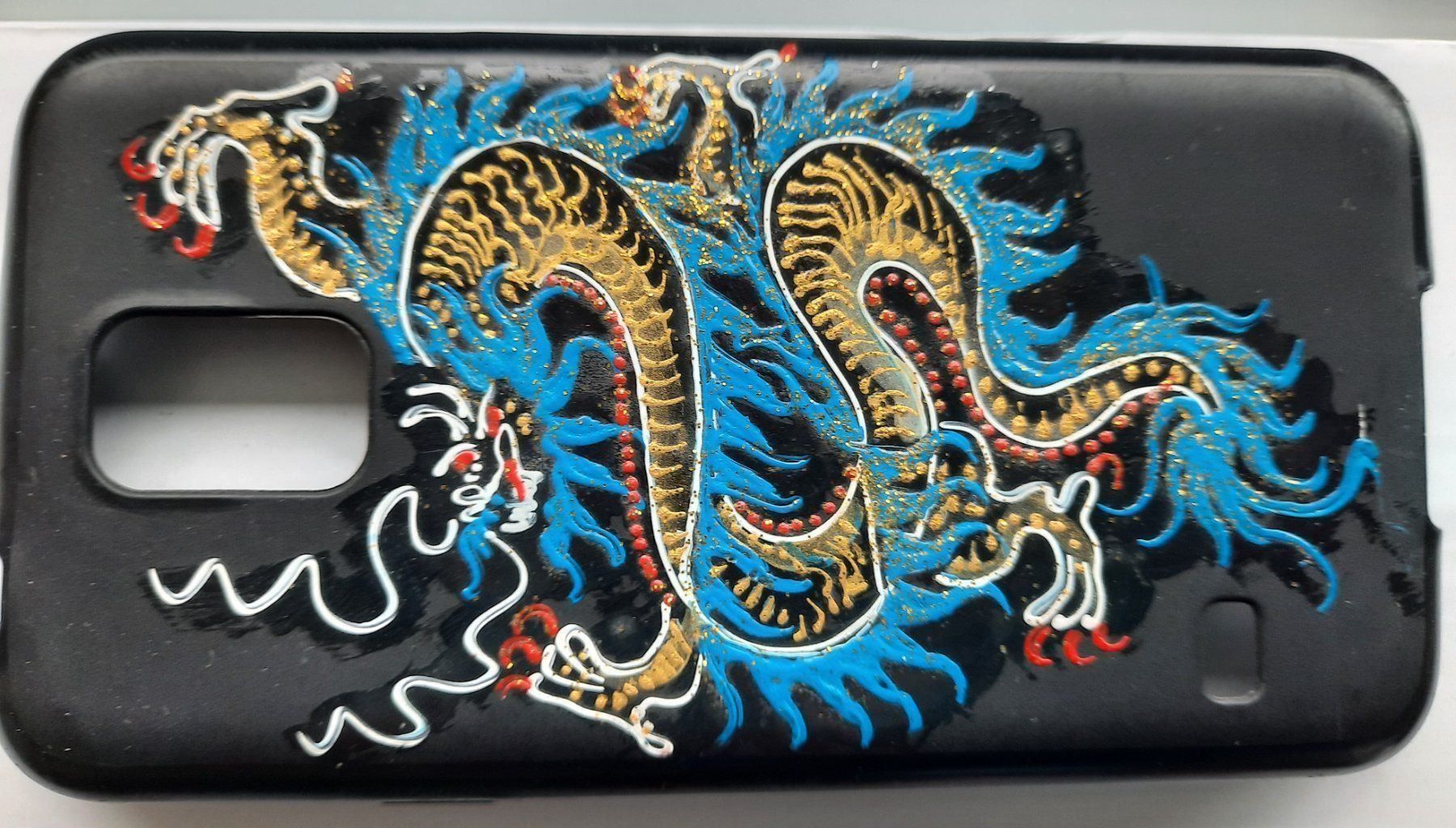 Samsung Cover & Protezioni schermo: Handy-Cover handbemalt mit Drachen – Usato da Herrliberg venduto da AlexandraBopp