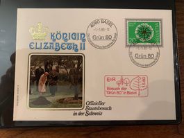 Queen Elisabeth II Ersttagsbrief Staatsbesuch Schweiz