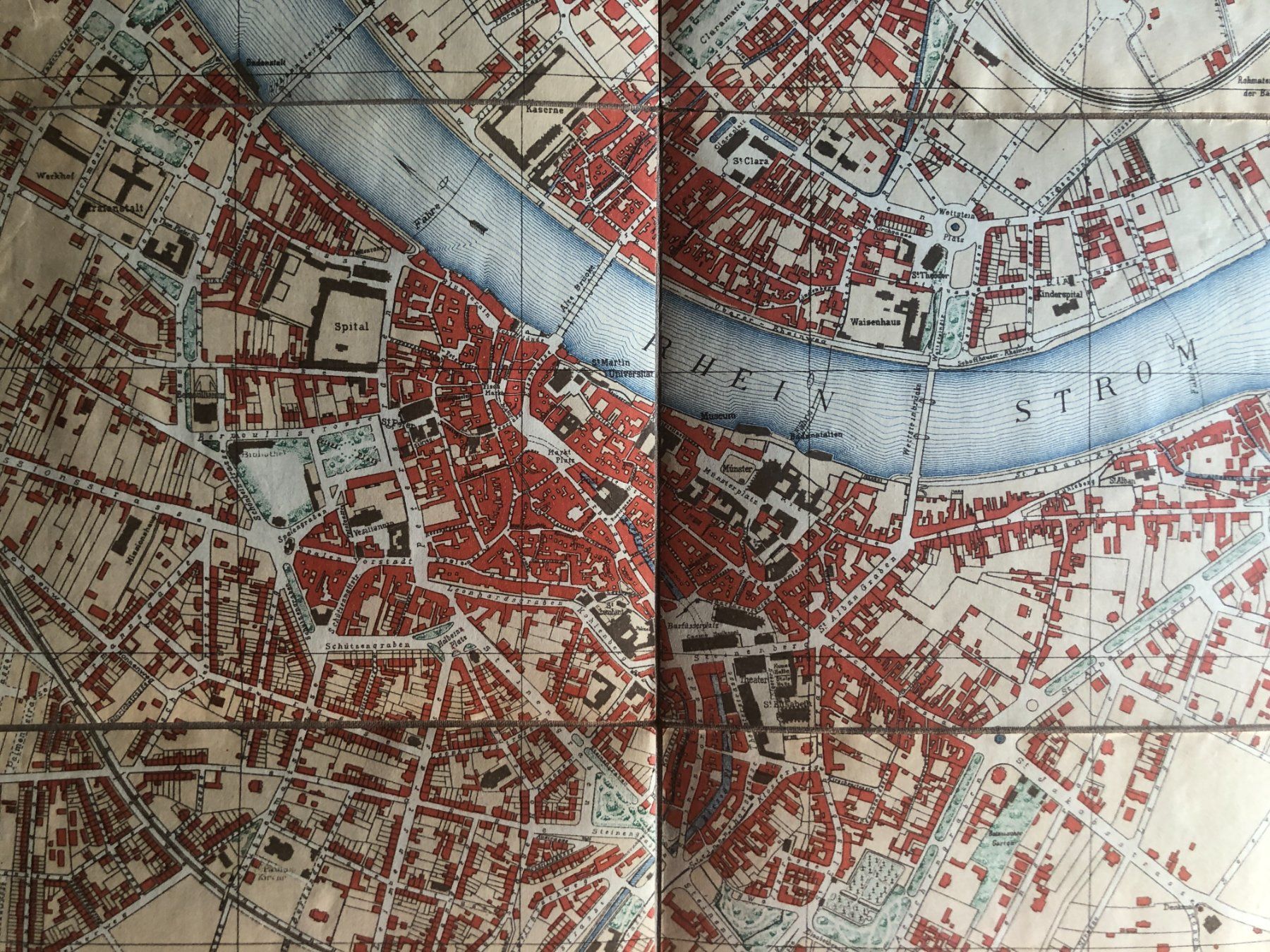 Cartine & Atlanti: Uebersichtsplan der Stadt Basel. 1894 – Usato da Zürich venduto da allp 5