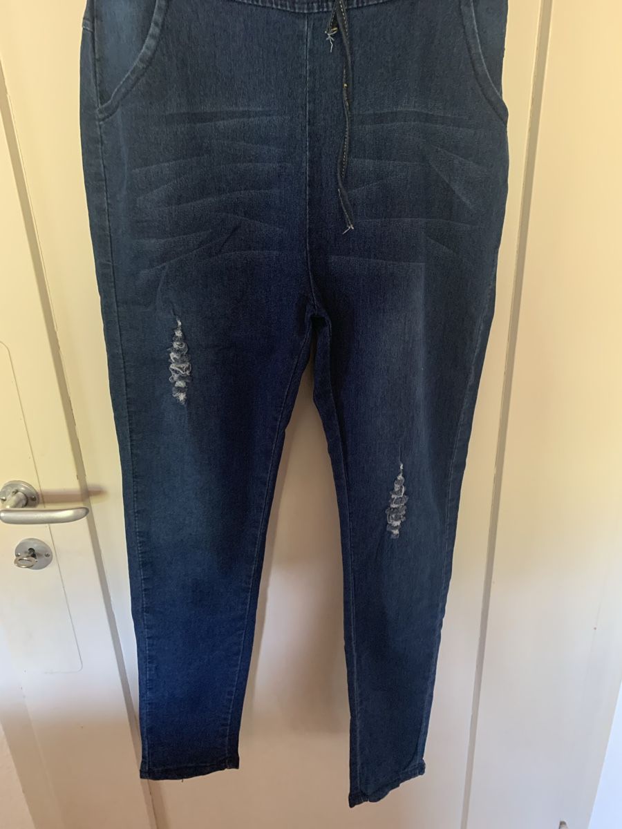 Jeans: Dunkelblauer Jeansoverall mit Schnürung Grösse S – Gebraucht aus Laufen von Nivo33 1