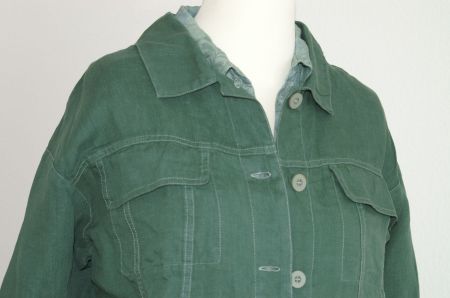 neue Leinen Jacke von NILE, Gr. S (eher M), in grün