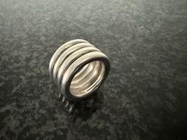 Massiver Silber Ring, 925er Sterlingsilber, 36.5g, Grösse 61