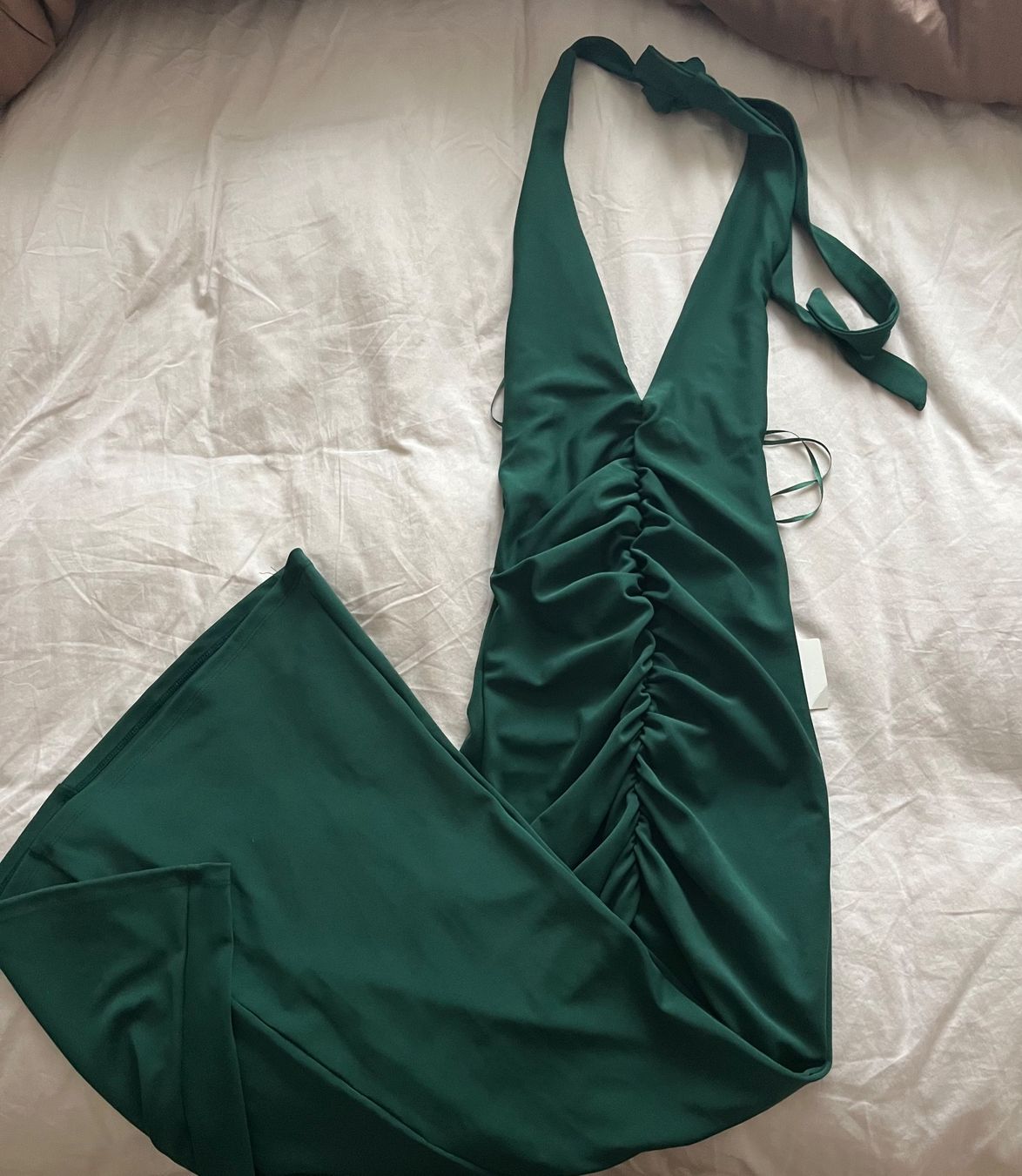 Zara Vestiti: Zara Langes Neckholder-Kleid mit Raffungen – Nuovo e nell'imballaggio originale da Basel venduto da rey_d2s7 1