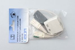 T+T Swisscom Fax/Modem-Adapter mit Doppelbuchse in OVP