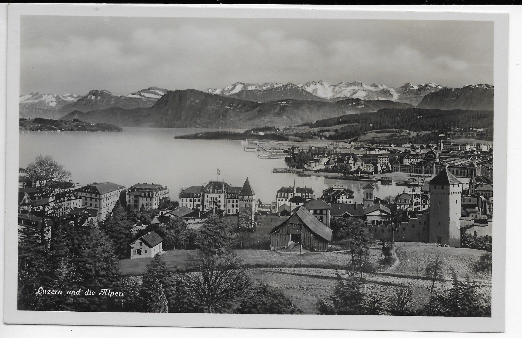 Cartoline postali: Luzern und die Alpen – Usato da Hefenhofen venduto da Richsalz