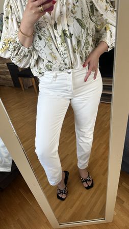 Mango Relax Jeans, weiss, Gr. 42(L)Sommerlook!