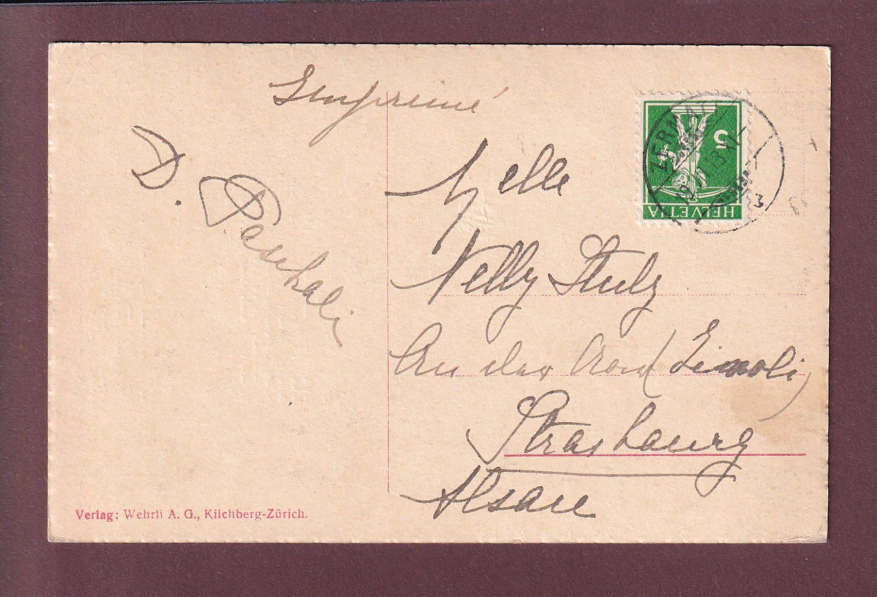 Cartoline postali: MATTERHORN - CERVIN - 1913 – Usato da Pully venduto da nicecards 1