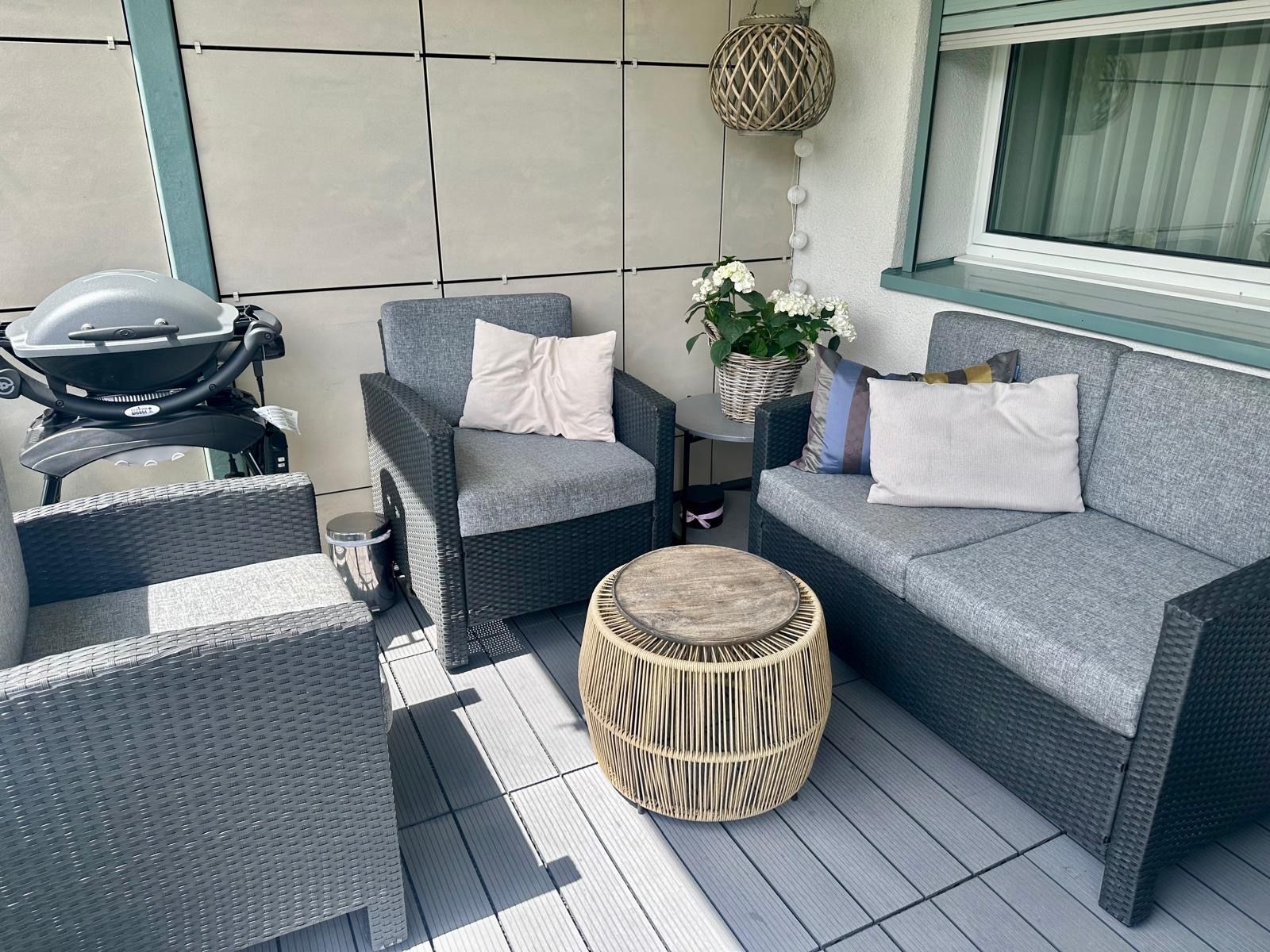 Set di tavolo e panche: Gartenlounge Set Polyrattan 4-teilig – Usato da Frauenfeld venduto da ZoDr 4
