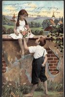 AK- Kinder,erste Verliebtheit , 1903
