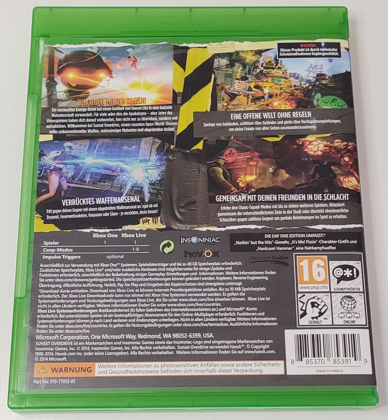 Spiele: Xbox One: Sunset Overdrive – Gebraucht aus Uznach von Cheese-Us 1