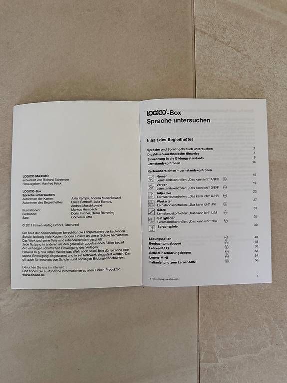 Spiele: LOGICO MAXIMO Sprache untersuchen – Gebraucht aus Schönenbuch von Herbie6446 1