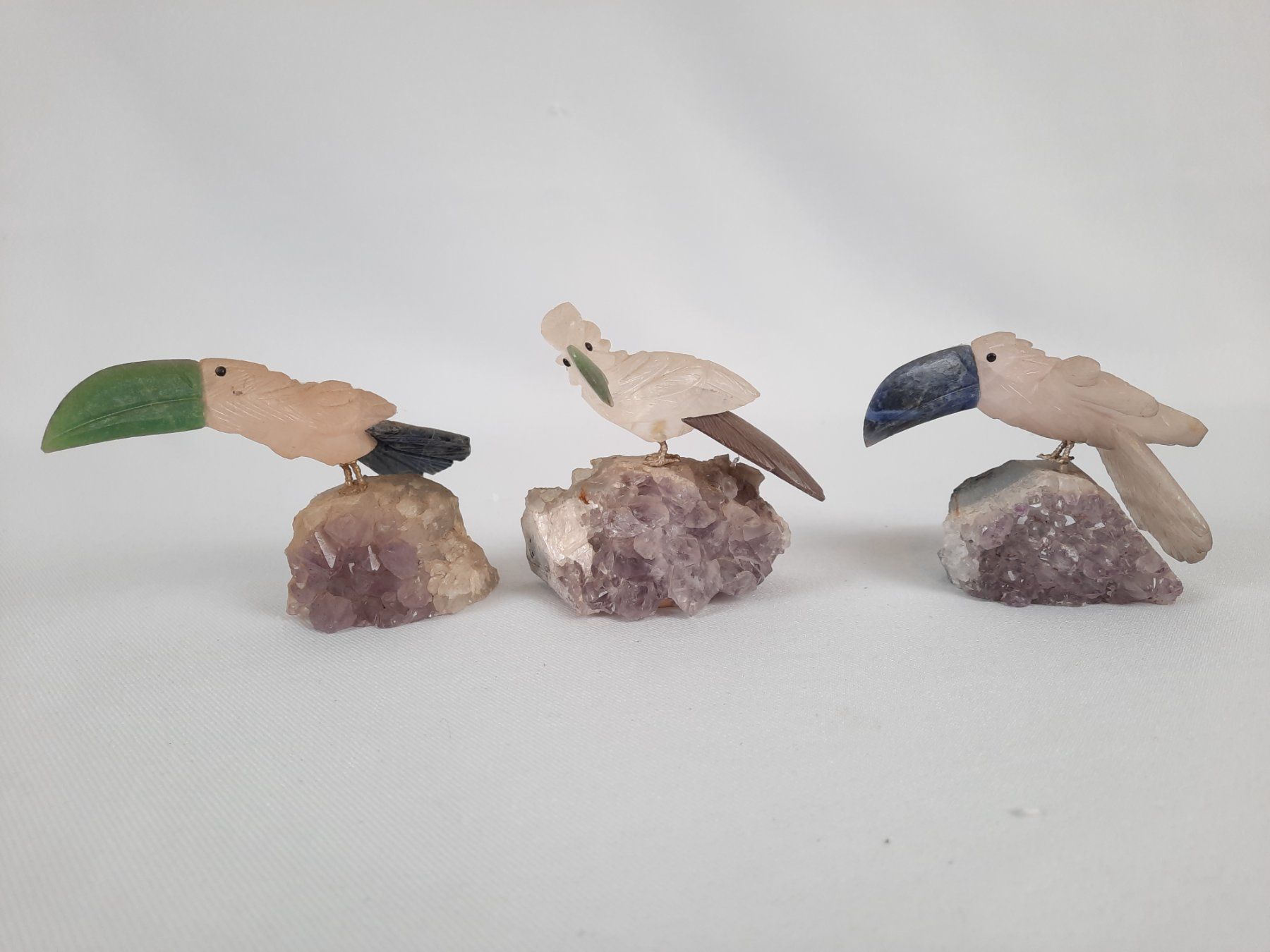 Minerali & Pietre curative: 3 Vögel auf Amethyst – Usato da Beinwil am See venduto da Restwert_Beinwil