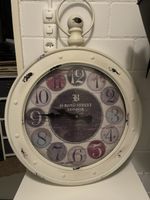 Wanduhr London Style dekorativ weiss 57cm Durchmesser