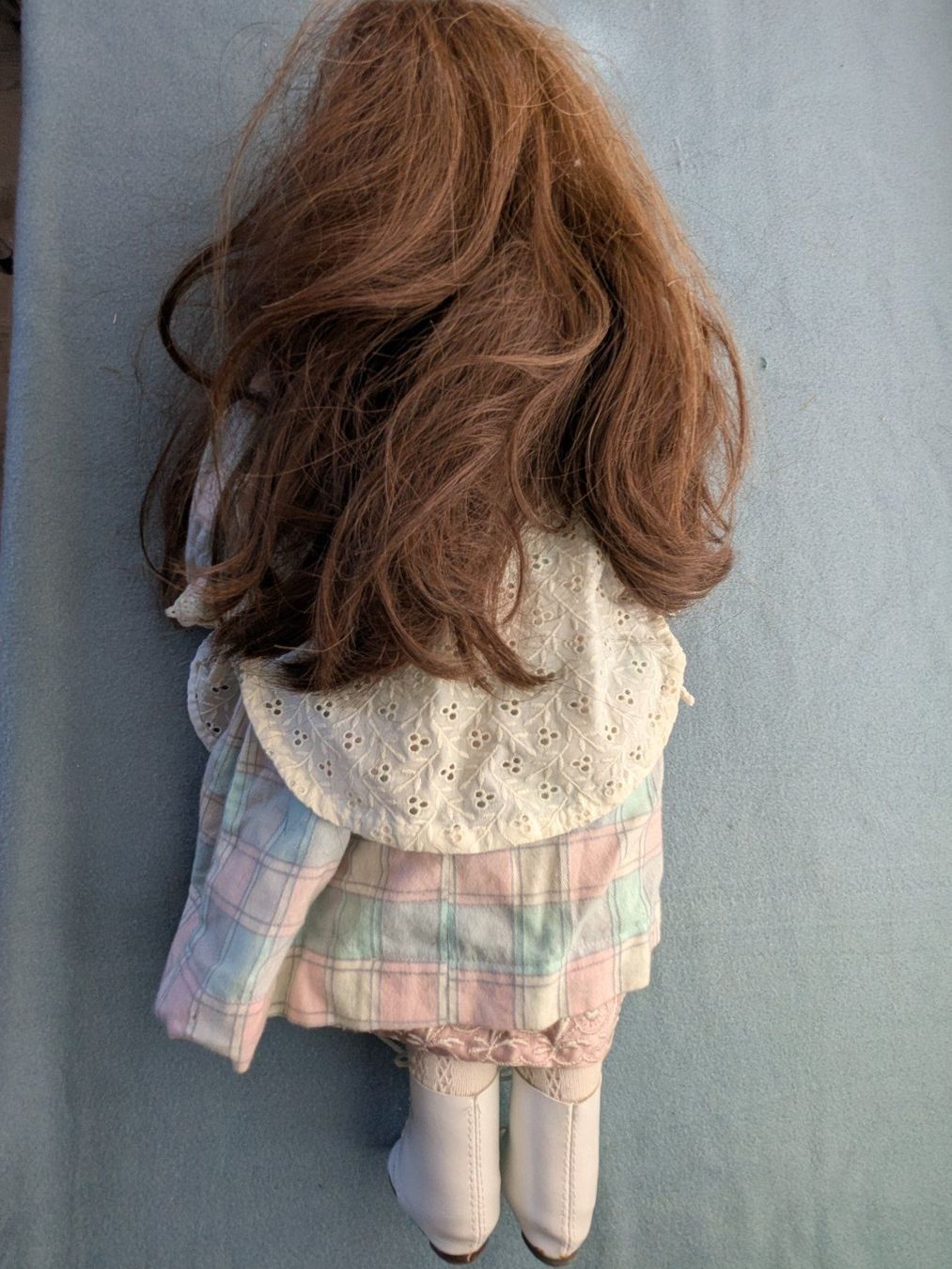 Puppen: Nostalgische Stoffpuppe, mit Sessel und Halter, ca. 50cm – Gebraucht aus Goldingen von YouAreMySunshine 5
