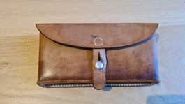 Alte Schweizer Armee Militär Magazin Patronen Tasche Leder