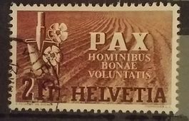 BE30) 270, PAX Spaten und Blumen,  Eckstempel Kt. 200.-