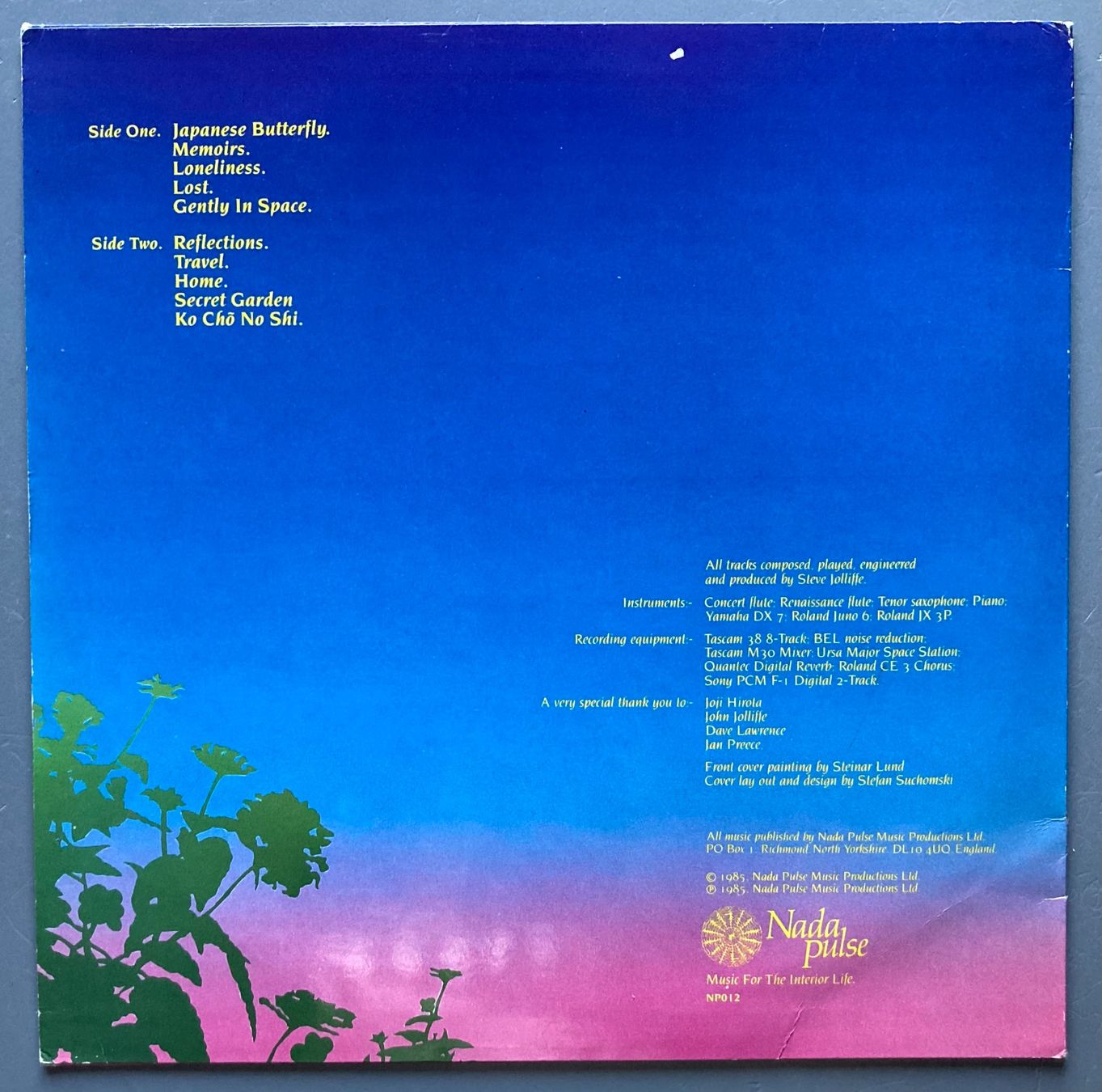 Vinyles: STEVE JOLIFFE - JAPANESE BUTTERFLY – D'occasion à Poliez-Pittet par Newtown-Records 1
