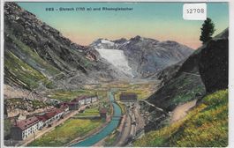 Gletsch und Rhonegletscher - Litho