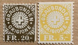 Fiskalmarken Kanton Graubünden - bessere Stücke