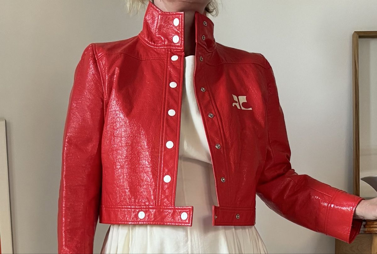Jacken: Courrèges Jacke aus Patentleder . 44 – Neu (gemäss Beschreibung) aus Zürich von Altnic 2