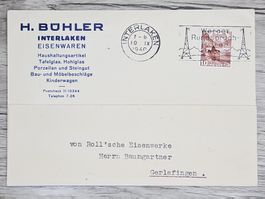 CL04 Carte Postale + Timbre Suisse 1938
