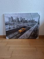 New York Bild mit Taxi auf Leinwand, 60x80cm, Top Zustand
