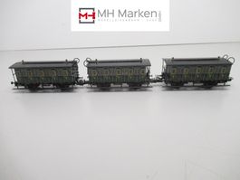 Trix 3-teiliges Personenwagenset Bayern 2-Achser DC GS o.OVP